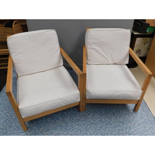 546 - 2 Ikea multi position easy chairs...