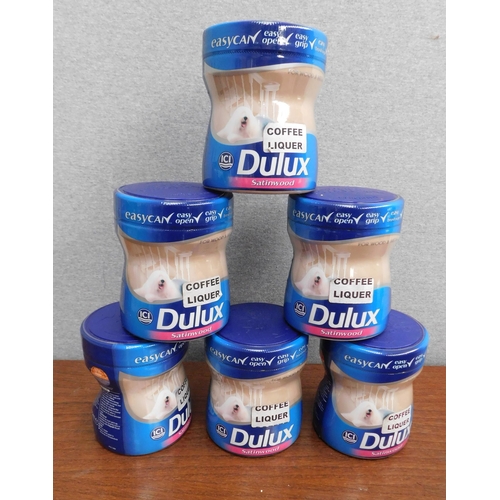 594 - 6x Pots of 600ml Dulux coffee liquor paint