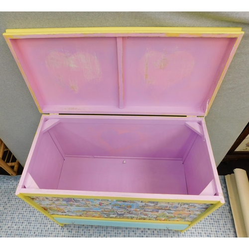 658 - Large toy box/ blanket box with drawers