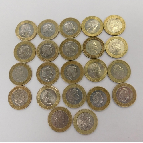 92E - Twenty two - £2 coins/various types