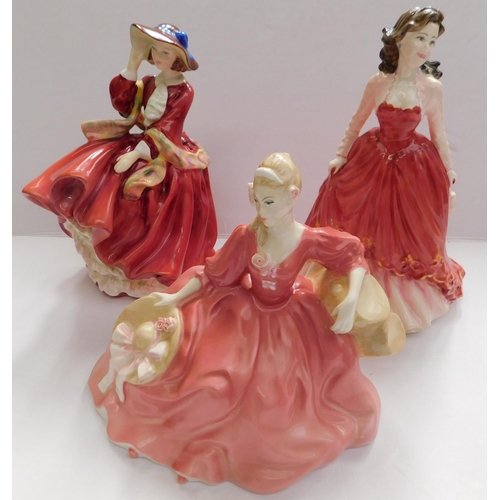 14 - Three - Royal Doulton figures - Top of the Hill/Elyse & Special Occasion - no damage