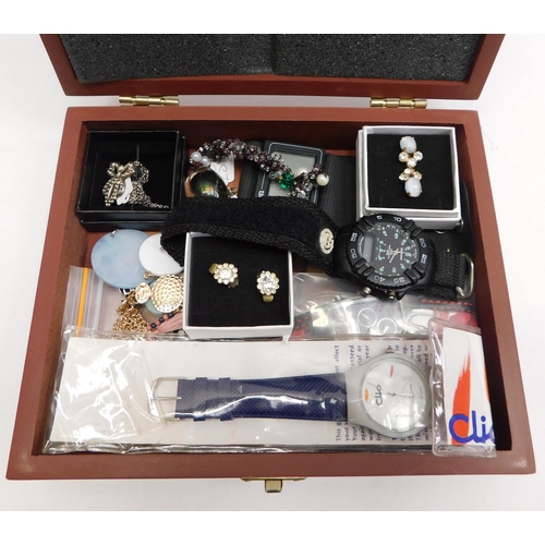 169 - Mixed items - including watches & costume jewellery