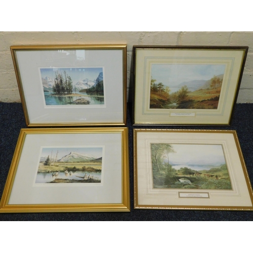 181 - Four - signed/scenic prints