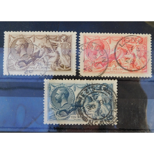 209 - George V era - Seahorses stamps