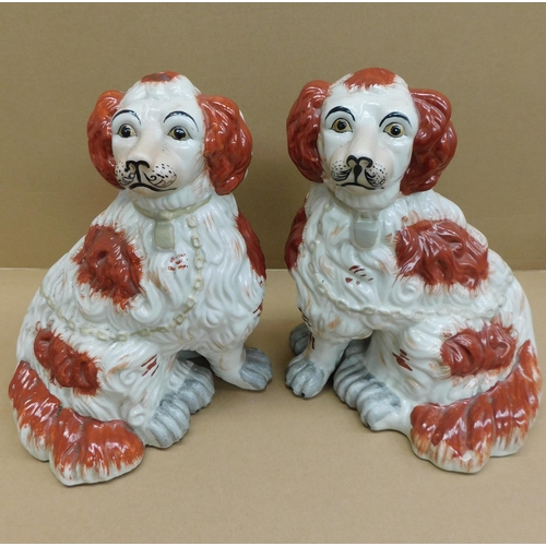 47 - Pair of Staffordshire - fireside dogs