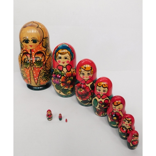 47A - Vintage - Large Russian stacking dolls