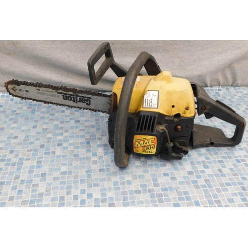 505 - Mac 335 petrol chainsaw - unchecked