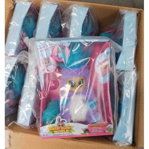 607 - 8 New and bagged Bush Baby World Shimmie soft toys