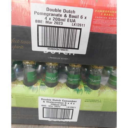 609 - 2 New packs of 24 mixer drinks - Double Dutch cucumber & watermelon and  pomegranate & basil