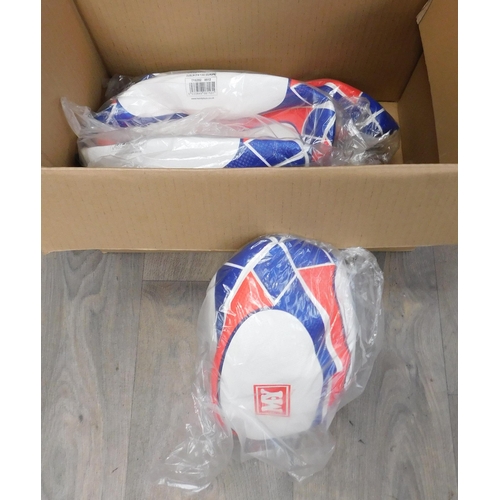 637 - 6 M.Y Rugby balls - full size