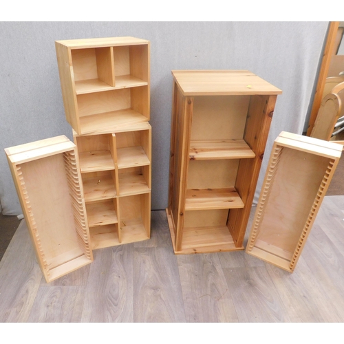 662 - Assorted selection of storage units inc CD racks etc