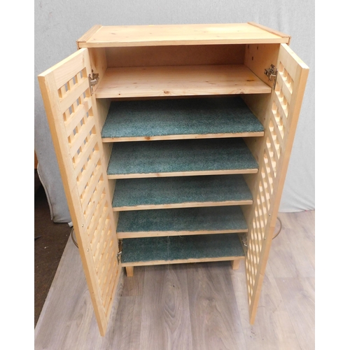 665 - Trellis fronted storage cabinet