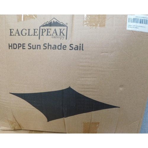 688 - 5 New and boxed Eagle Peak canopy's hope sun shade sails - approx. 10' x 10'