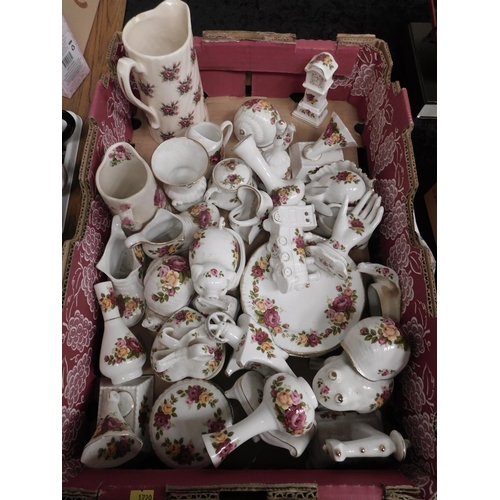 198 - Large selection of 'Cottage Rose' ceramics