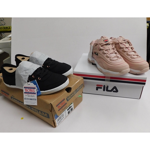 214 - Sketchers Size 6 pumps and Fila Size 4.45 trainers - both unworn