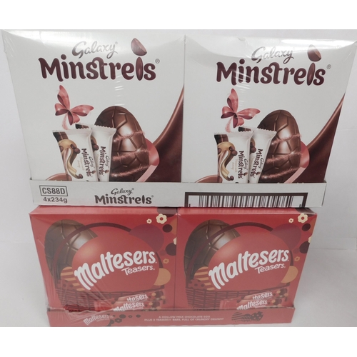 251 - 2 Boxes of Easter Eggs; 1 pack of 4 Maltesers and Galaxy Minstrels