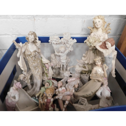 68 - Collection of figures & lamp base