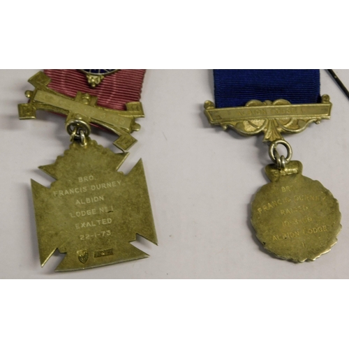 10 - Two - Sterling silver hallmarked & enamel decorated - R.A.O.B medals & ribbons