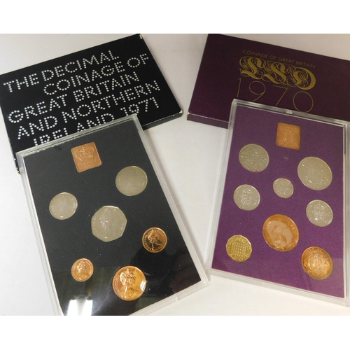 112 - Two - Coin sets dated 1970 & 1971