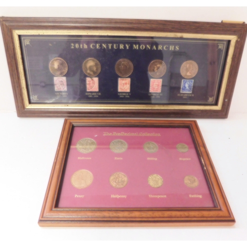 126 - Two - Framed coin sets...