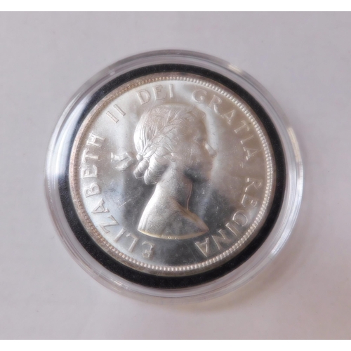 129 - 1958 dated - Canadian Silver Dollar coin