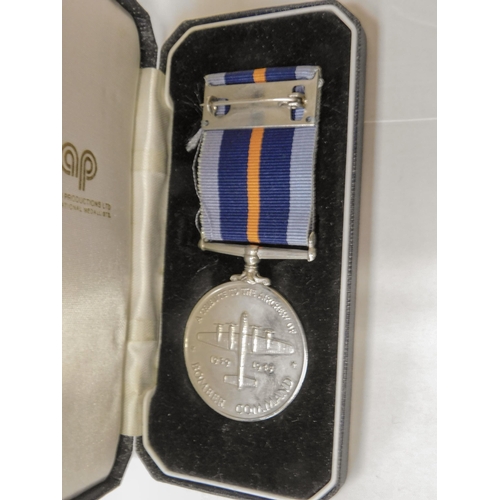 2 - Reproduction/Commemorative medal - RAF No 9414 Bomber Command/Tribute medal - cert & box...