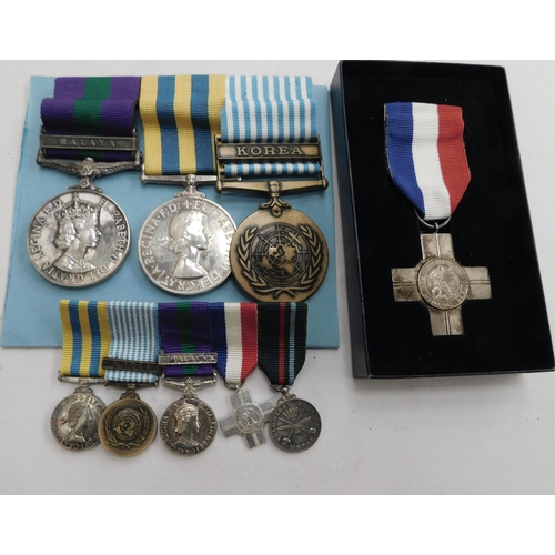 20 - British military issue - General Service Medal with Malaya bar/Korea Medal & United Nations Service ... 