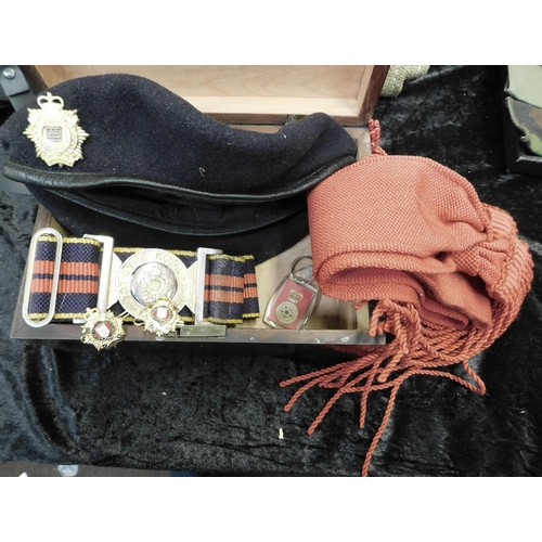 23 - Royal Logistics Corps - Dress items including belt/cap & badges