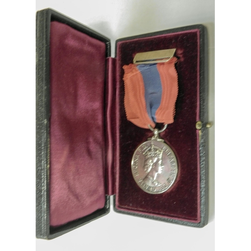 3 - Queen Elizabeth II - For Faithful Service Medal - to Arthur Taylor/cased