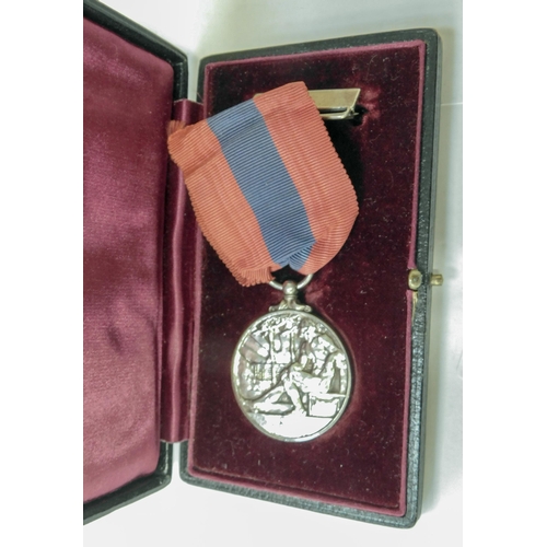 3 - Queen Elizabeth II - For Faithful Service Medal - to Arthur Taylor/cased