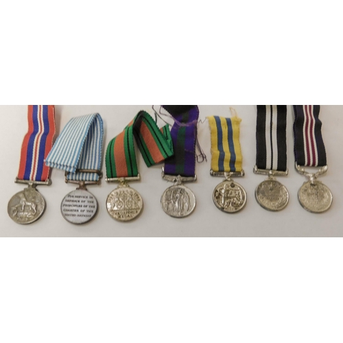 5 - Seven - Miniature/British military issue medals & ribbons