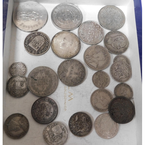 59 - Twenty four - Antique & Vintage - Silver coins/105g - including UK & World examples