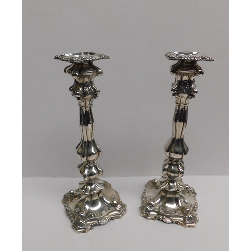 14 - Silver plated candlesticks - approx. 12