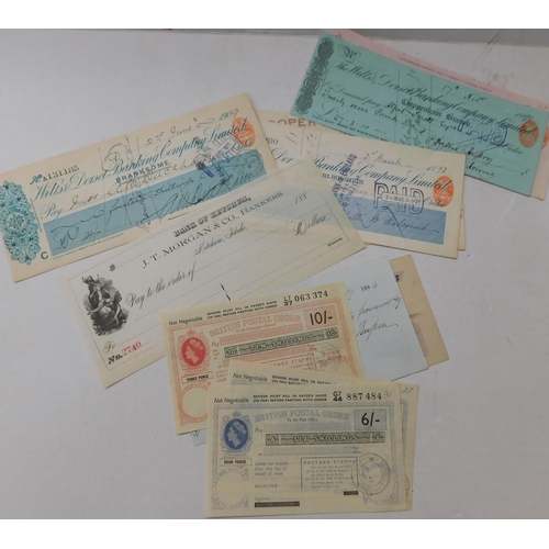 147 - 19th/20th Century - cheques/money & postal orders