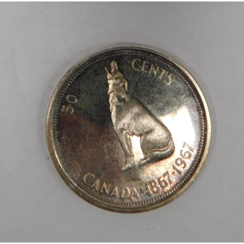 224 - 1967 dated - Canadian proof Fifty Cents coin