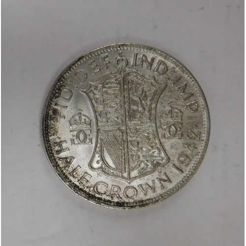 229 - 1942 dated - Half Crown coin