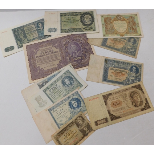 238 - Twelve - Polish banknotes - dated from 1919