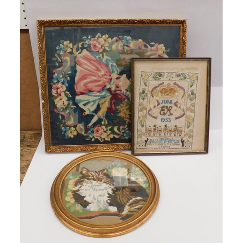 29 - Two - Vintage tapestries & sampler