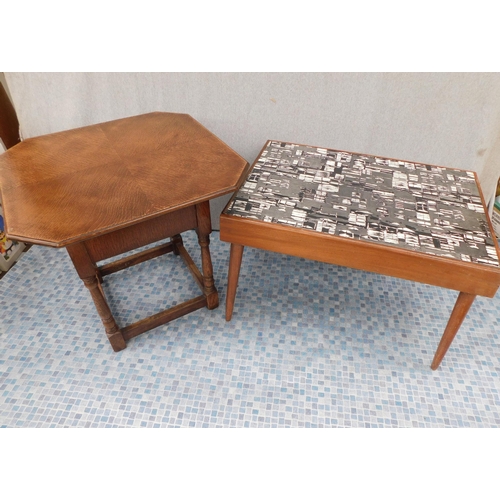 535A - Vintage sewing table & interchangeable seat/table