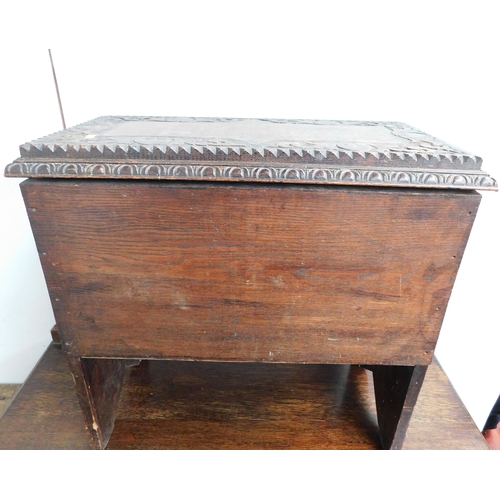 538A - Jacobean style blanket box/seat