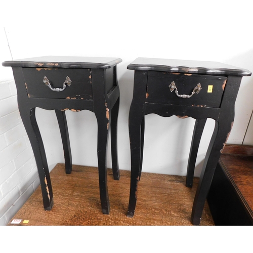 540A - Pair of black bedside tables