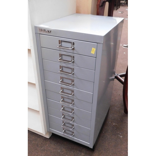 548 - Bisley 10 drawer metal filing drawers