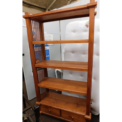 556 - Large shelving display unit with drawers