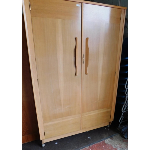 582 - Mid-century teak wardrobe