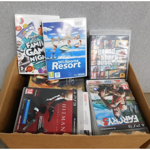 597 - Mixed DVDs, Wii and PlayStation games