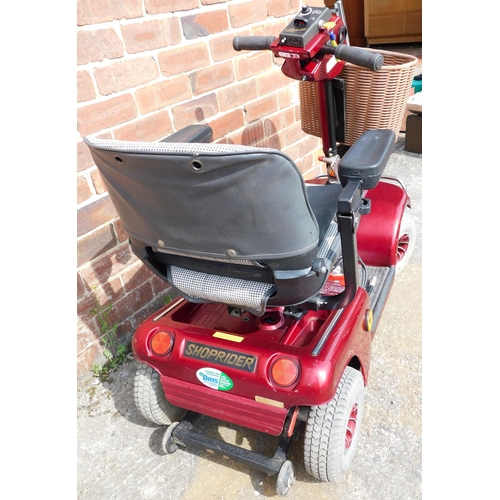 859 - Shoprider mobility scooter with charger - unchecked