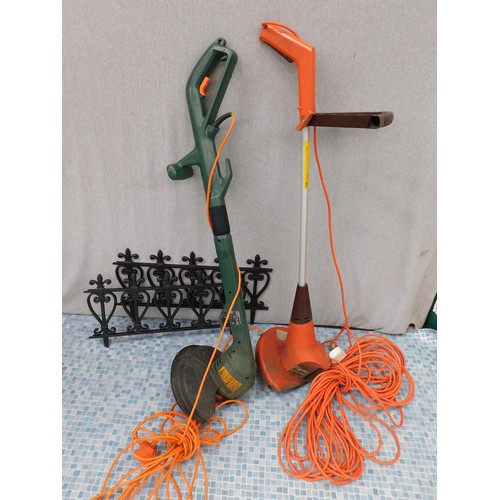 506 - 2x Garden strimmer w/o + garden edging