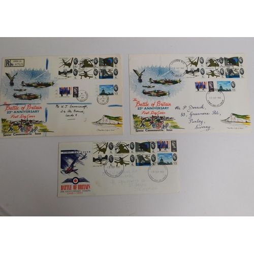 126 - Three - 1965 dated - Battle of Britain - FDC's