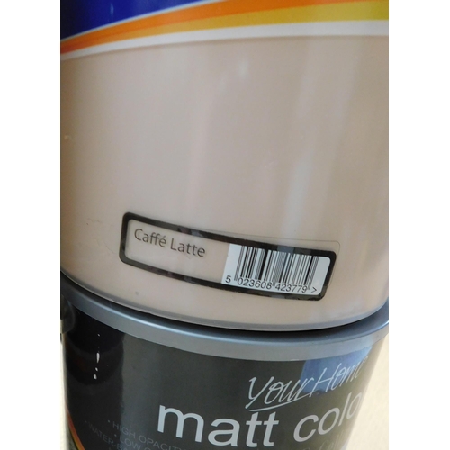 517 - 4x 2.5L Matt indoor paint for walls and ceilings 'café latte'