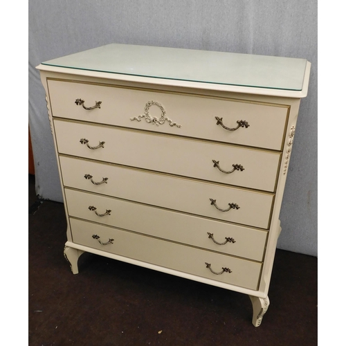 547 - 5 drawer Regency style set of drawers